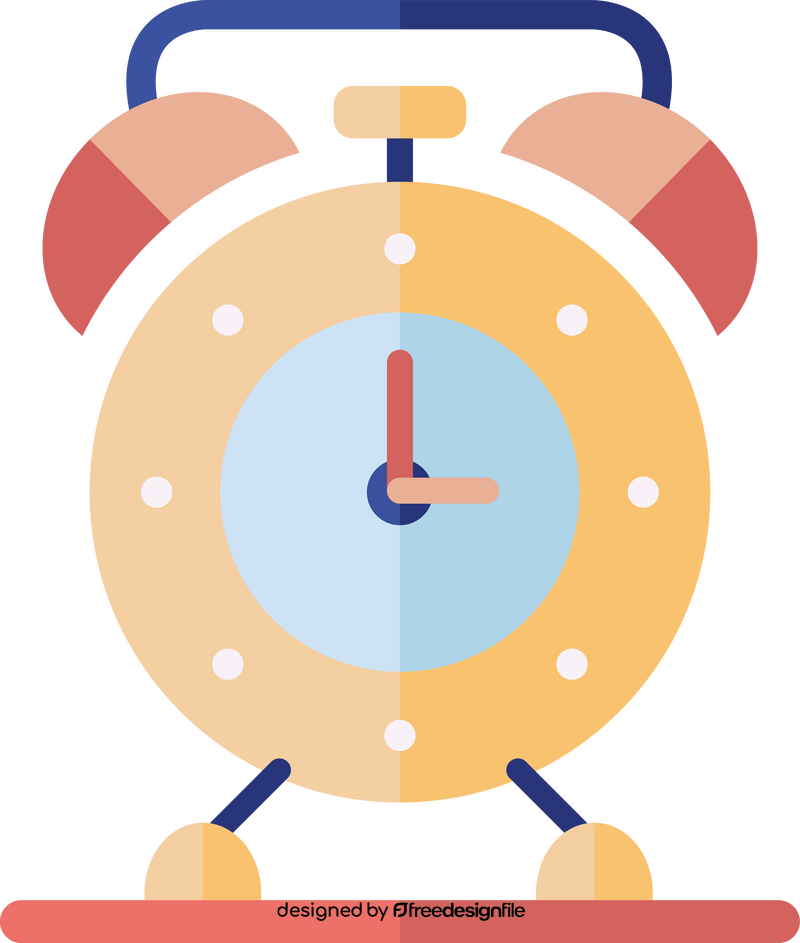 Alarm clock flat icon clipart