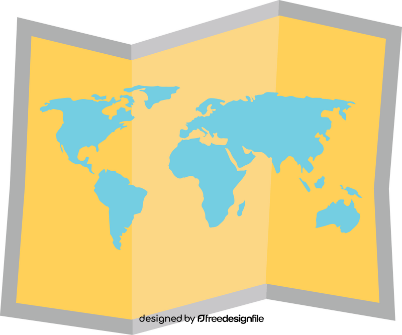 Map paper clipart