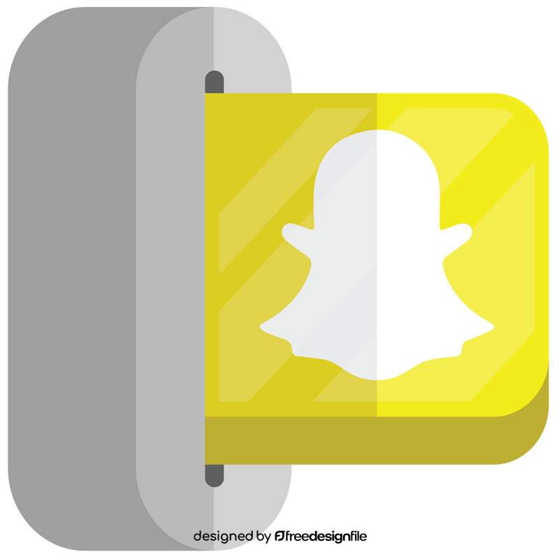 Snapchat social media icon clipart