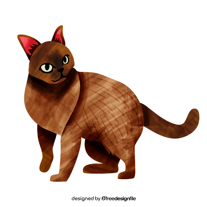 Burmese cat clipart