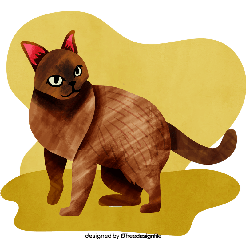 Burmese cat vector