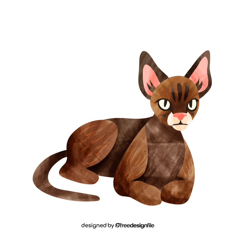 Devon rex cat clipart