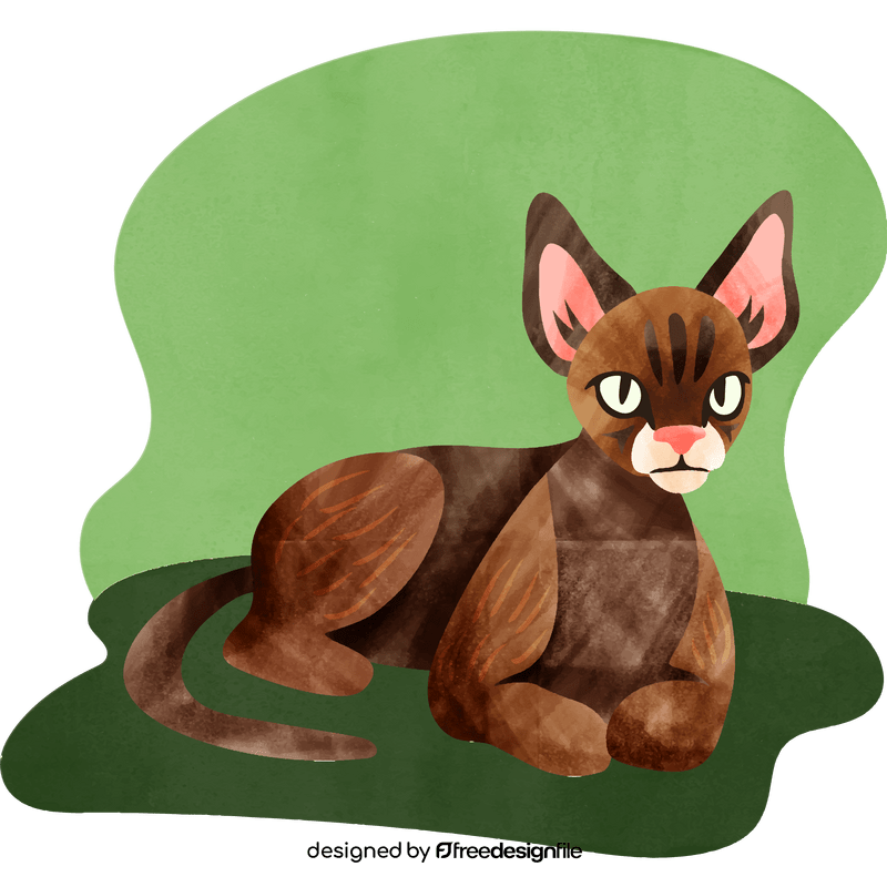 Devon rex cat vector