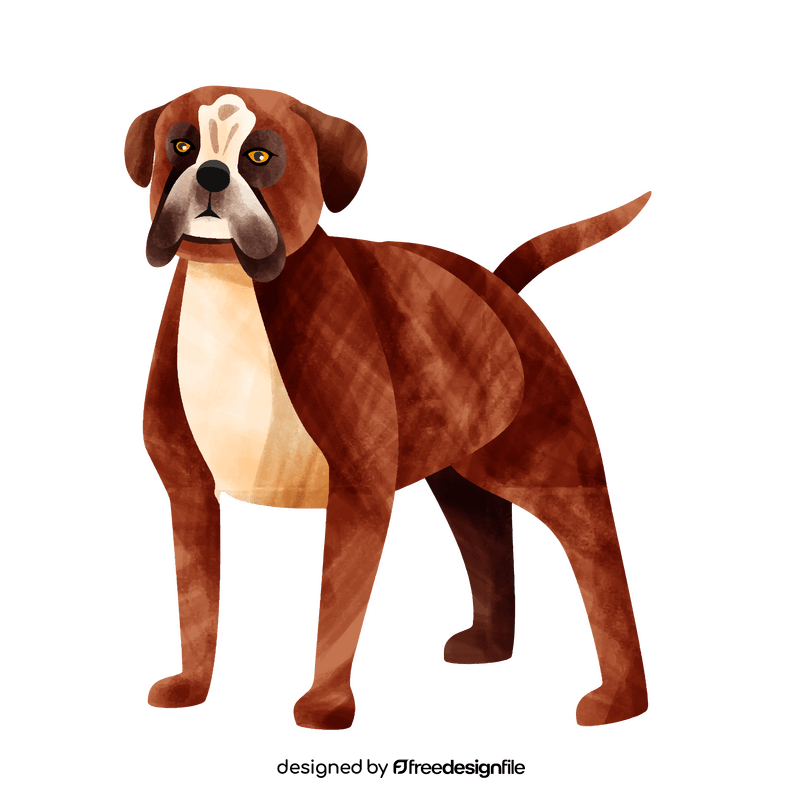 Boxer dog clipart