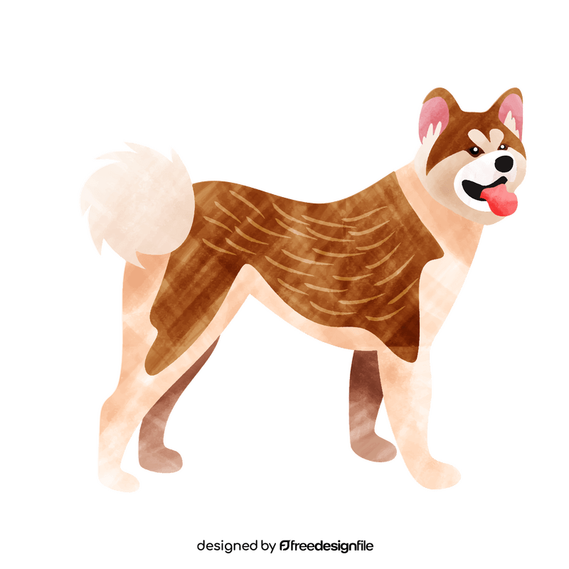 Akita dog clipart