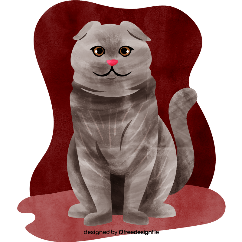 Scottish fold cat vector