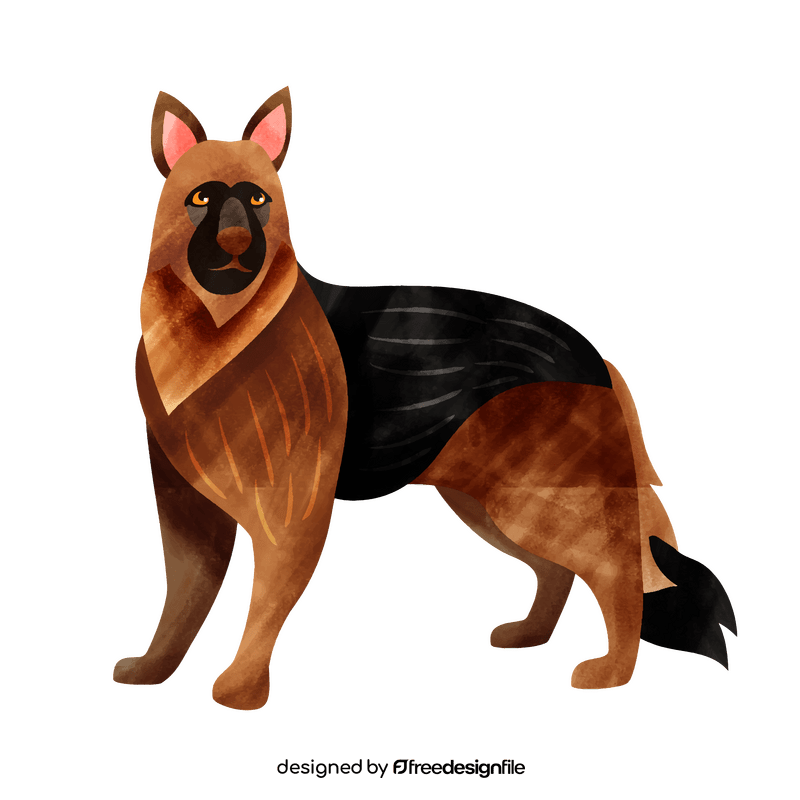 German shepherd dog clipart