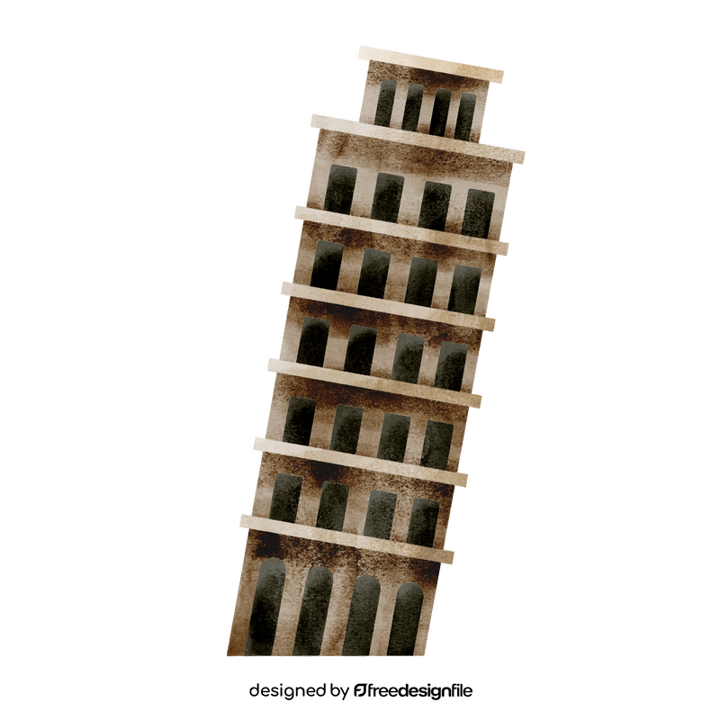 Leaning tower of pisa clipart