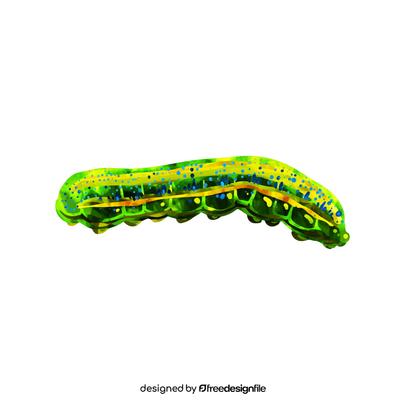 Orange sulphur caterpillar clipart