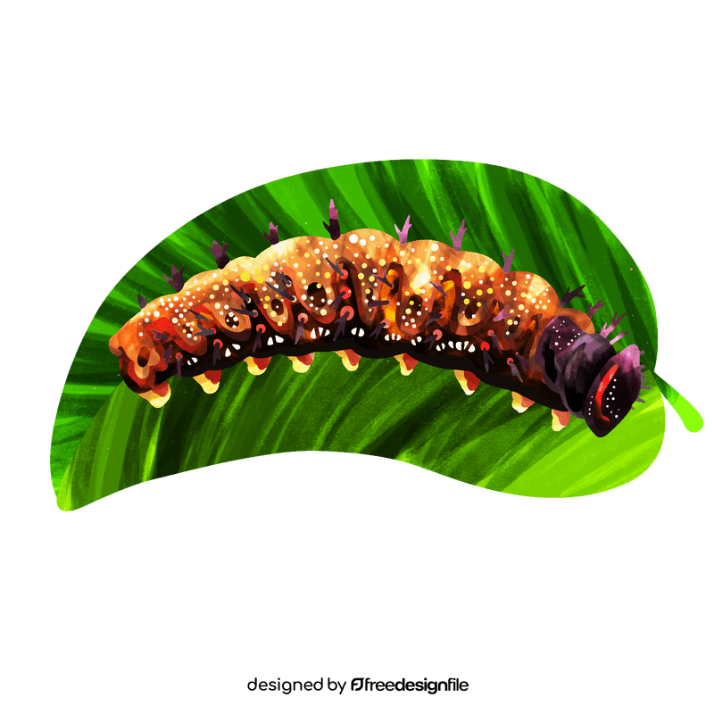 Red admiral caterpillar vector