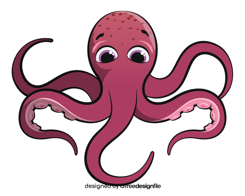 Octopus cartoon clipart