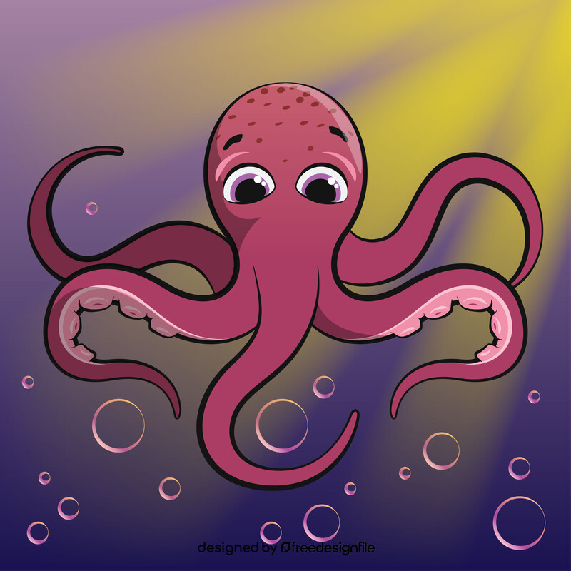 Octopus cartoon vector