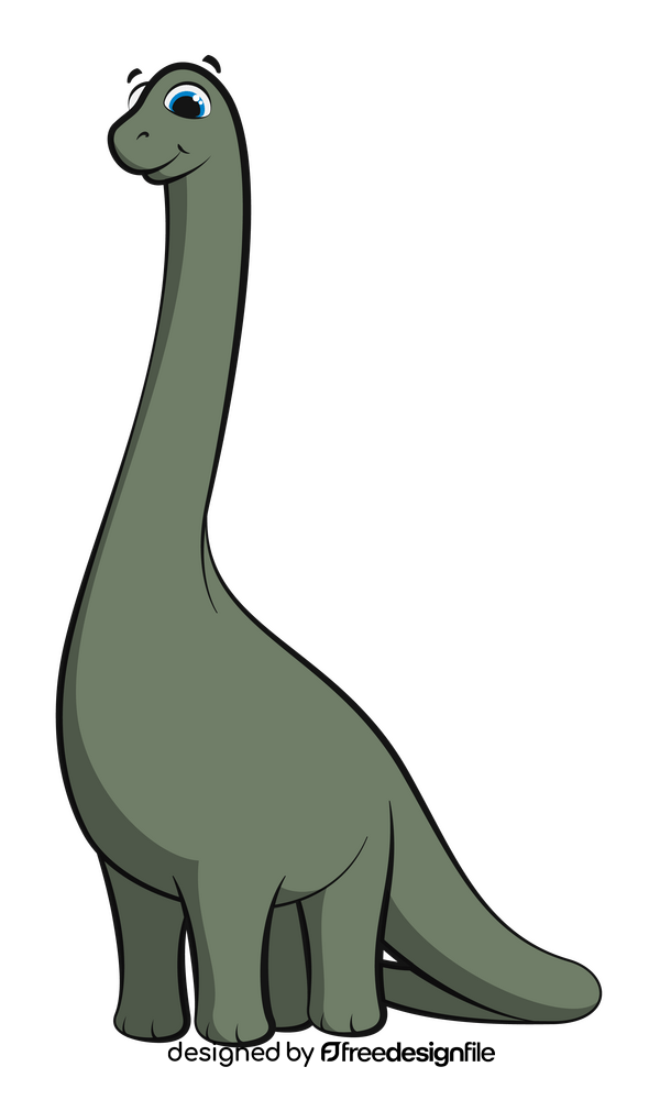 Brachiosaurus cartoon clipart