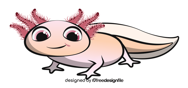 Axolotl cartoon clipart