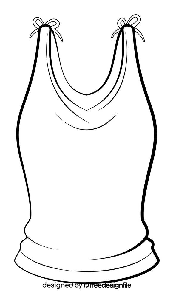 Sleeveless blouse black and white clipart