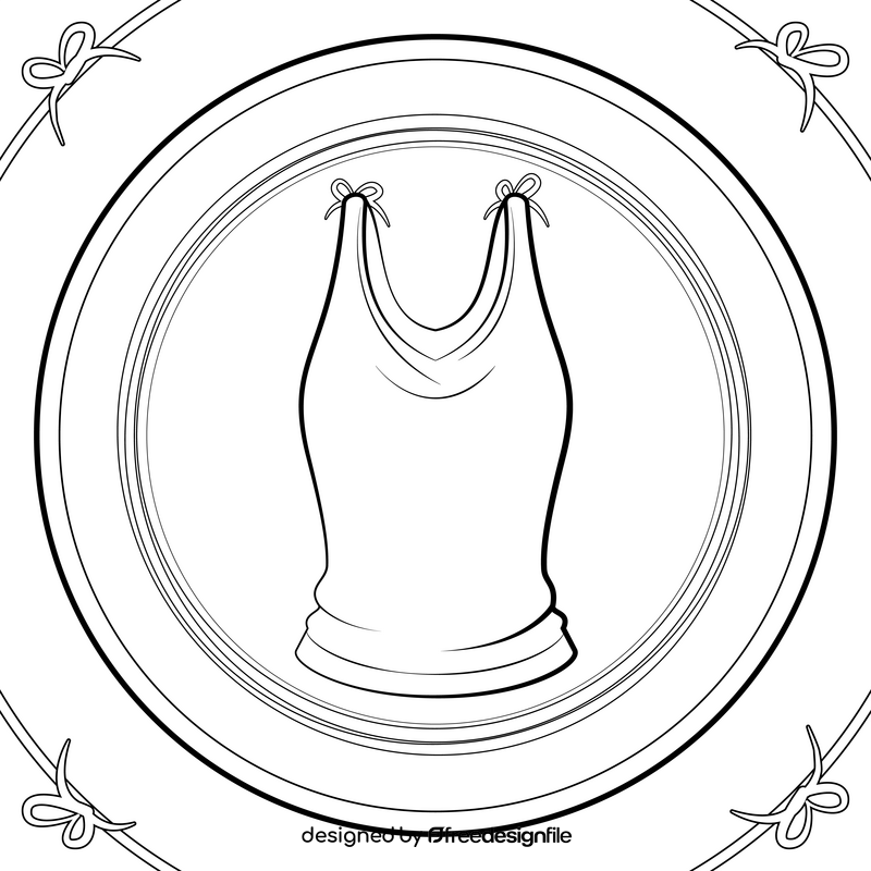 Sleeveless blouse black and white vector