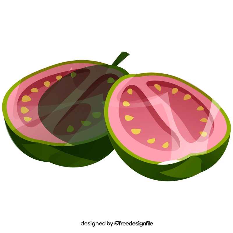 Guava halves clipart