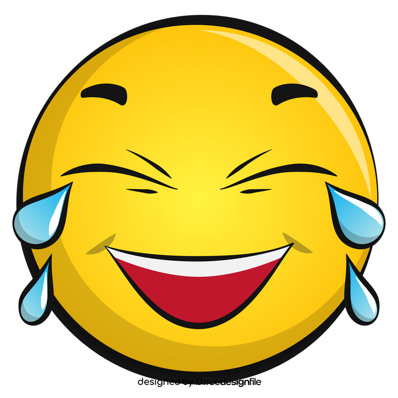 Laughter emoji, emoticon, smiley clipart