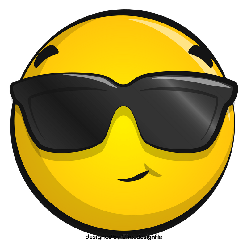 Sunglasses, shades emoji, emoticon, smiley clipart