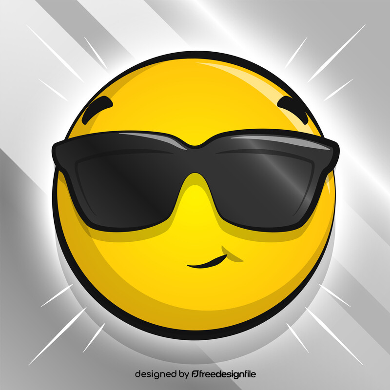 Sunglasses, shades emoji, emoticon, smiley vector