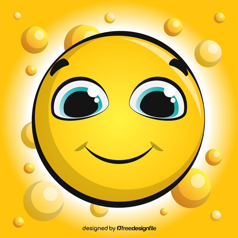 Smile emoji, emoticon, smiley vector