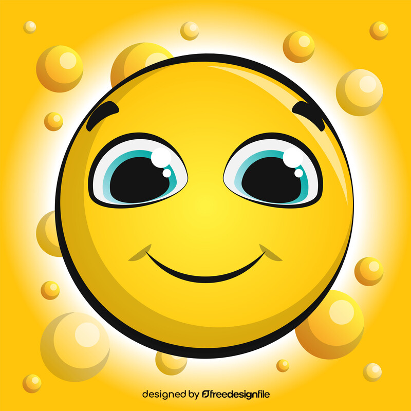 Smile emoji, emoticon, smiley vector free download