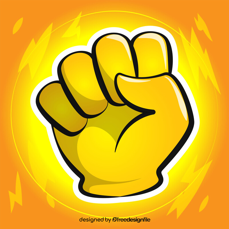 Fist emoji, emoticon vector
