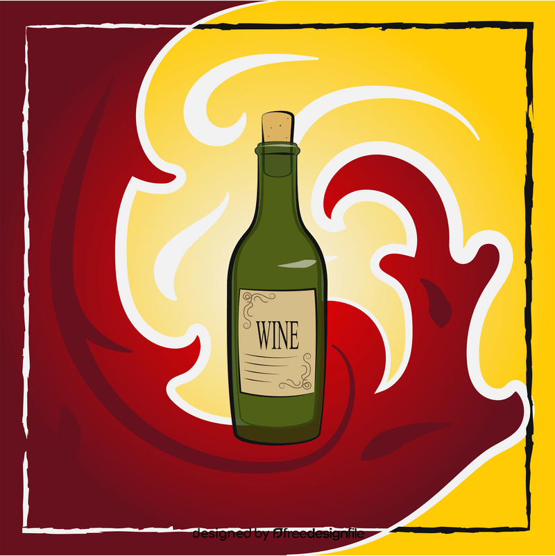 Wine bottle vector