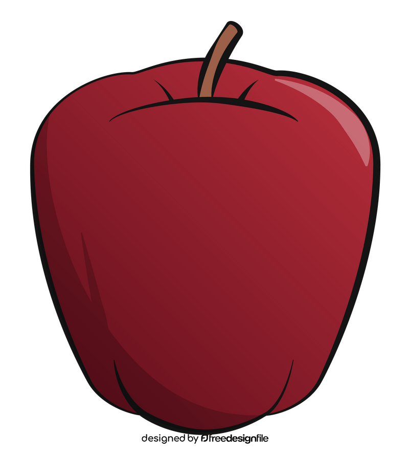 Red apple, fruit clipart