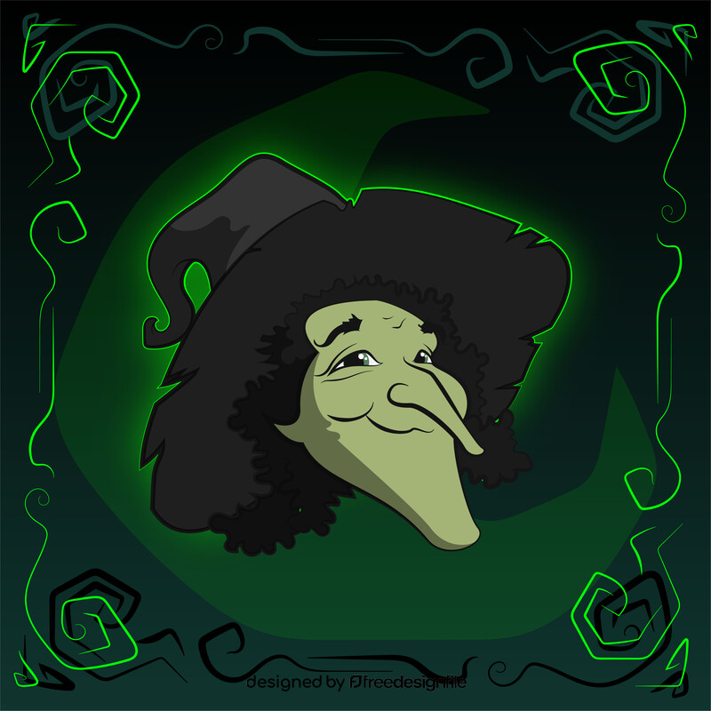 Witch head vector