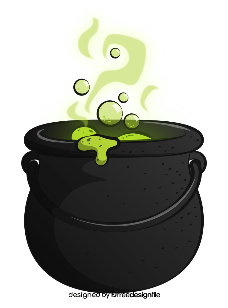 Witch cauldron clipart