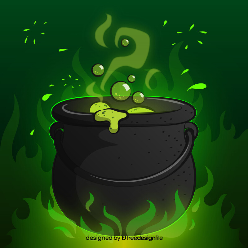 Witch cauldron vector