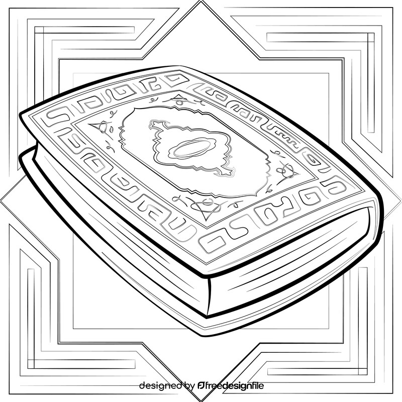 Quran black and white vector