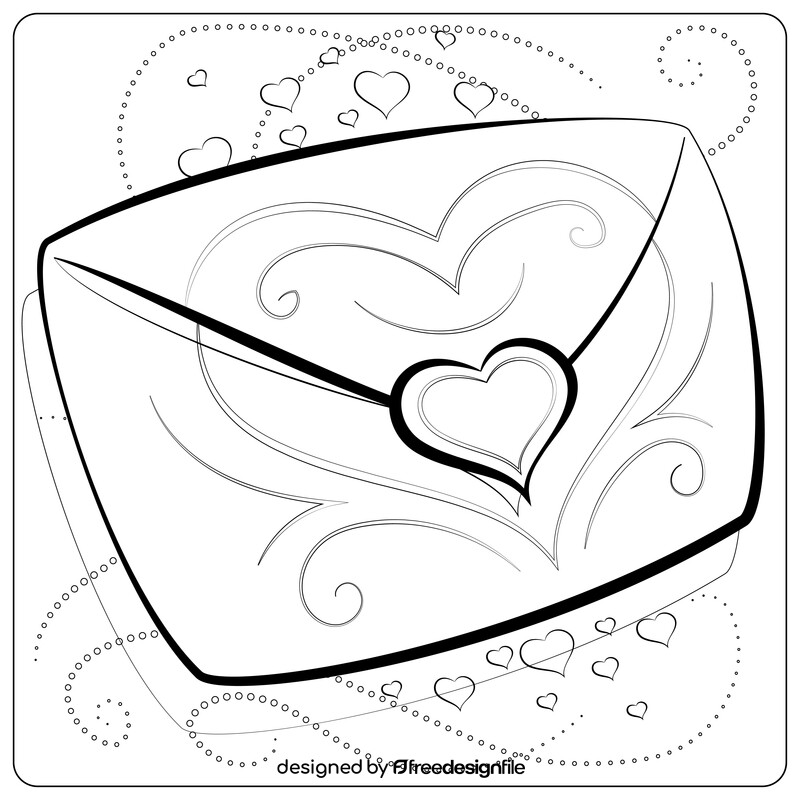 Love letter black and white vector