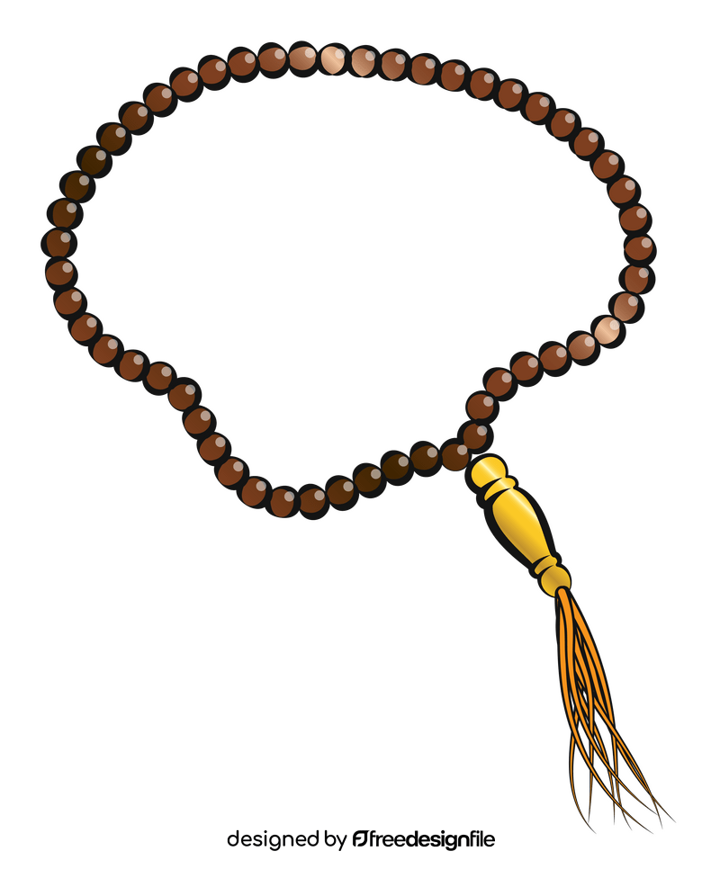 Muslim tasbih clipart