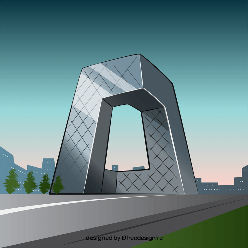 Cctv headquarters vector