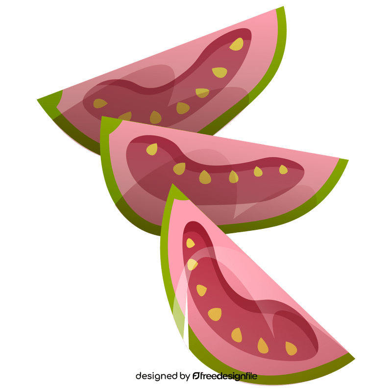 Guava slices clipart