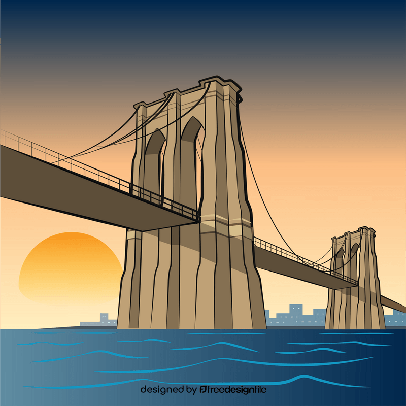 Brooklyn bridge vector