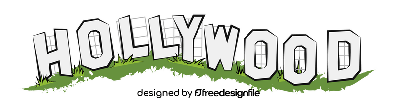 Hollywood sign clipart