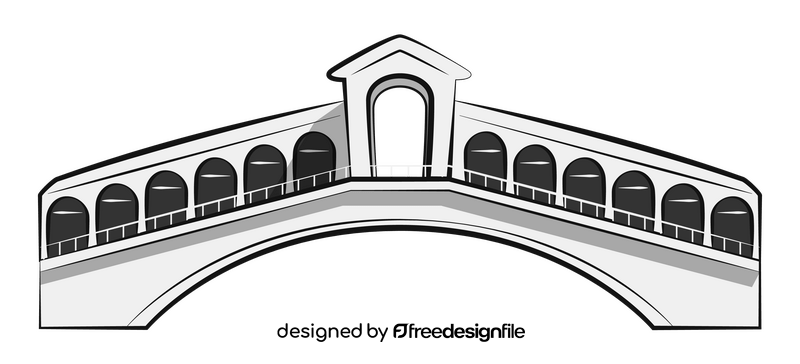 Rialto bridge clipart