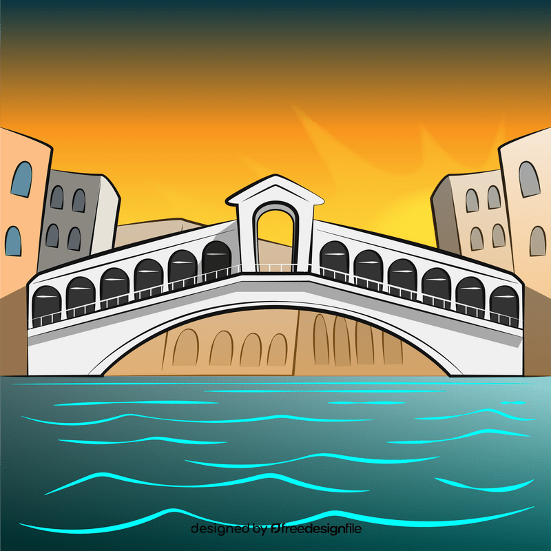 Rialto bridge vector