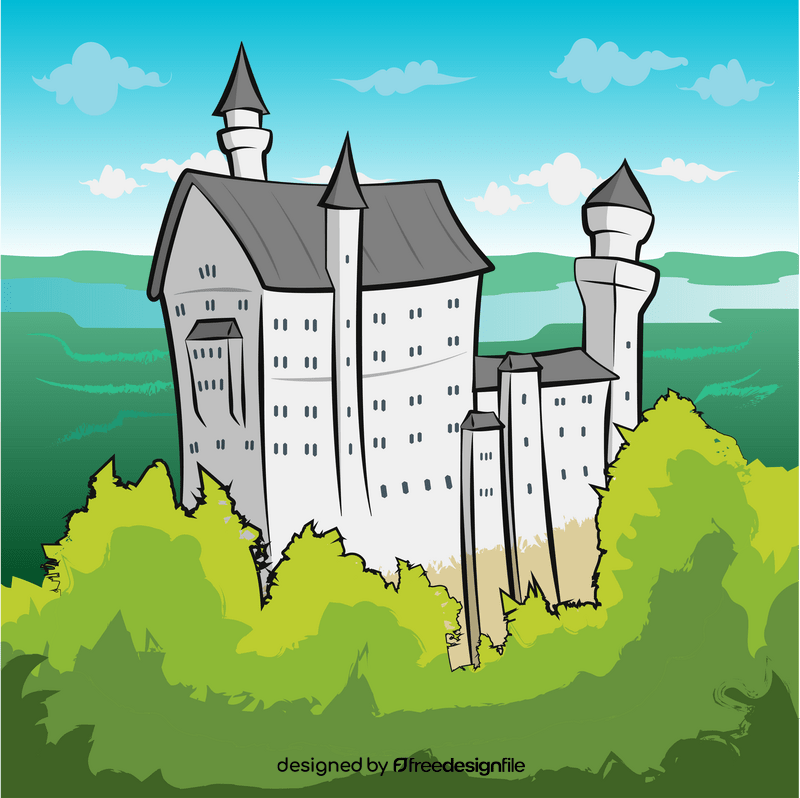 Neuschwanstein castle vector