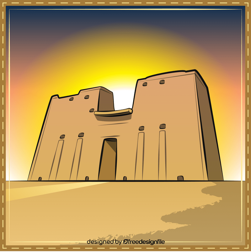 Temple of horus vector