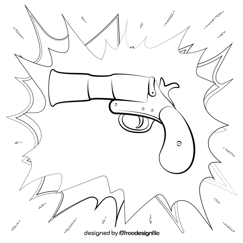 Flare gun black and white vector