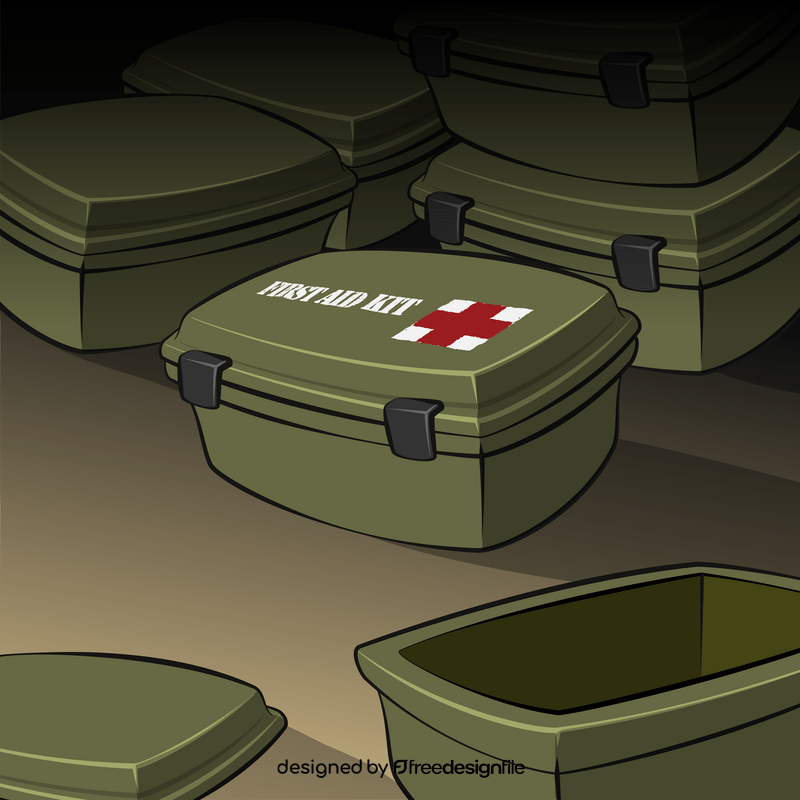 First aid kit vector