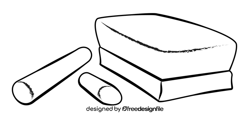 Chalk & cleaner black and white clipart