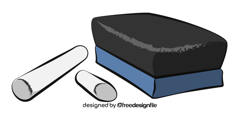 Chalk & cleaner clipart