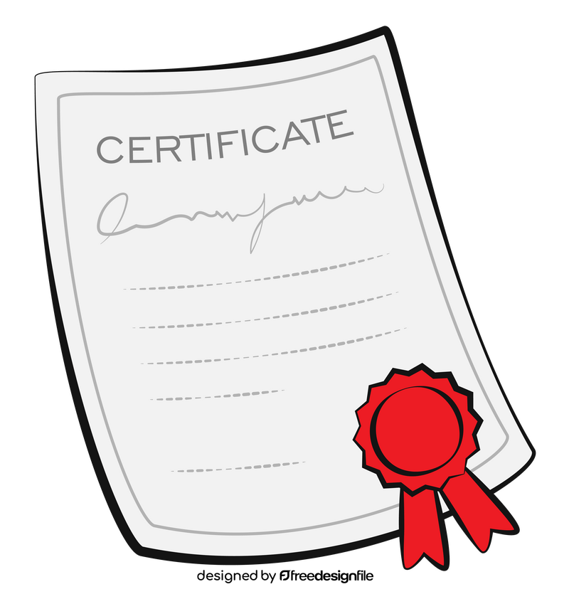 Certificate clipart