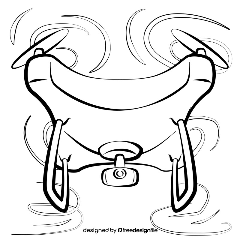 Drone black and white vector