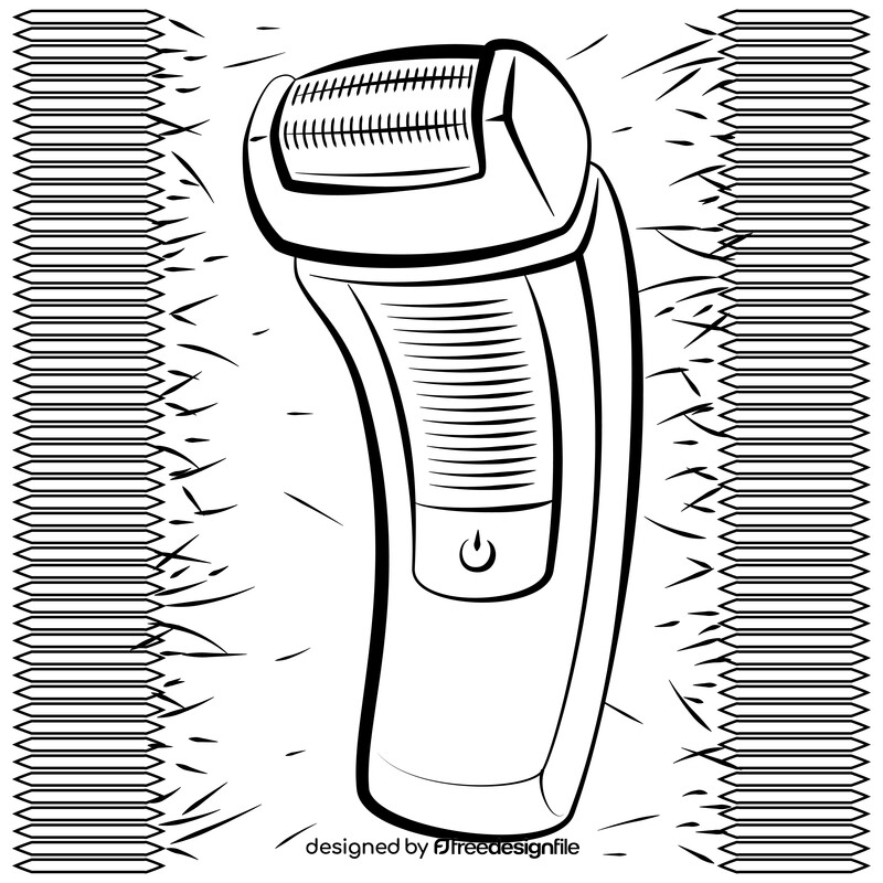 Shaver black and white vector